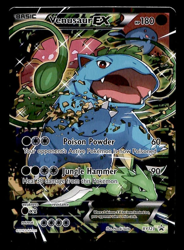Venusaur EX Full Art Black Star Promo XY123, EX Pokemon Card, VG-EX