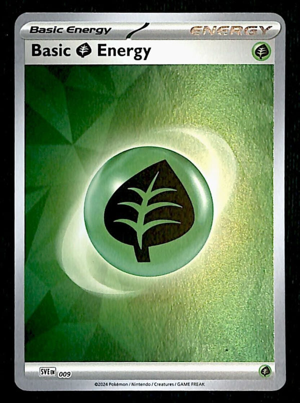 Grass Energy Reverse Holo 2024 SVE 009, NM Pokemon Card