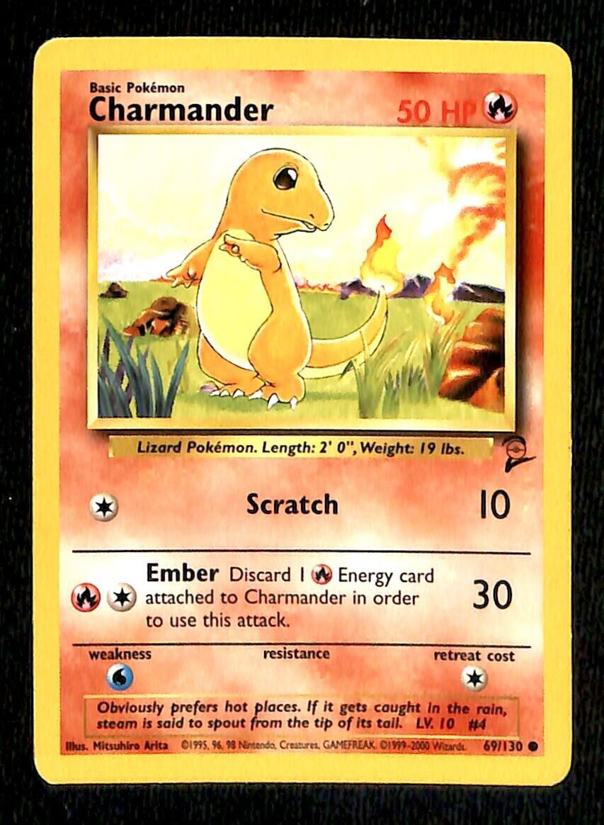 Charmander Base Set 2 EX, 69/130 Pokemon Card