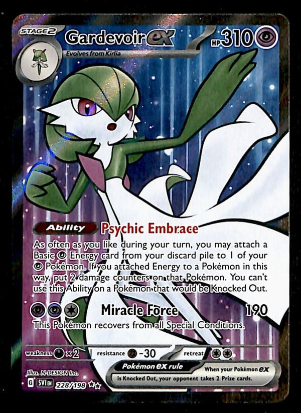 Gardevoir ex Full Art Secret Rare Scarlet & Violet Base 228/198, NM Po Gardevoir ex Full Art Secret Rare Scarlet & Violet Base 228/198, NM Po