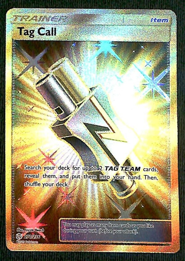 Tag Call Gold Card Cosmic Eclipse 270/236, NM Pokemon Card