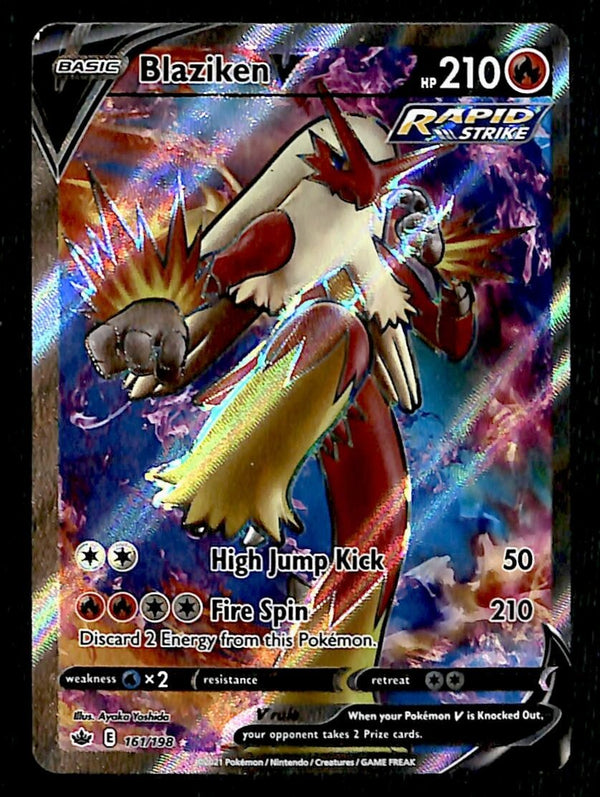 Blaziken V Full Art Chilling Reign 161/198, NM Pokemon Card Blaziken V Full Art Chilling Reign 161/198, NM Pokemon Card