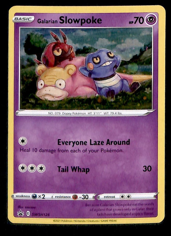 Galarian Slowpoke Cosmos Holo Black Star Promo SWSH126, NM Pokemon Card