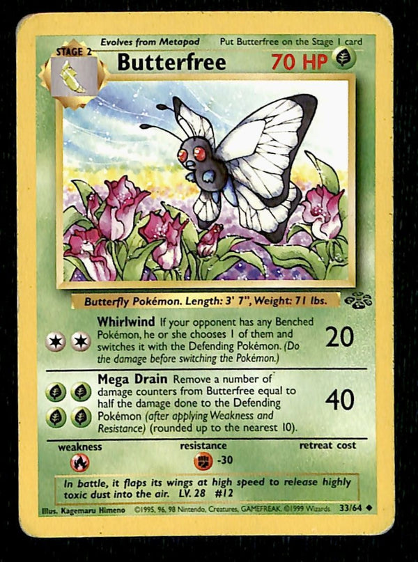Butterfree Jungle MP, 33/64 Pokemon Card