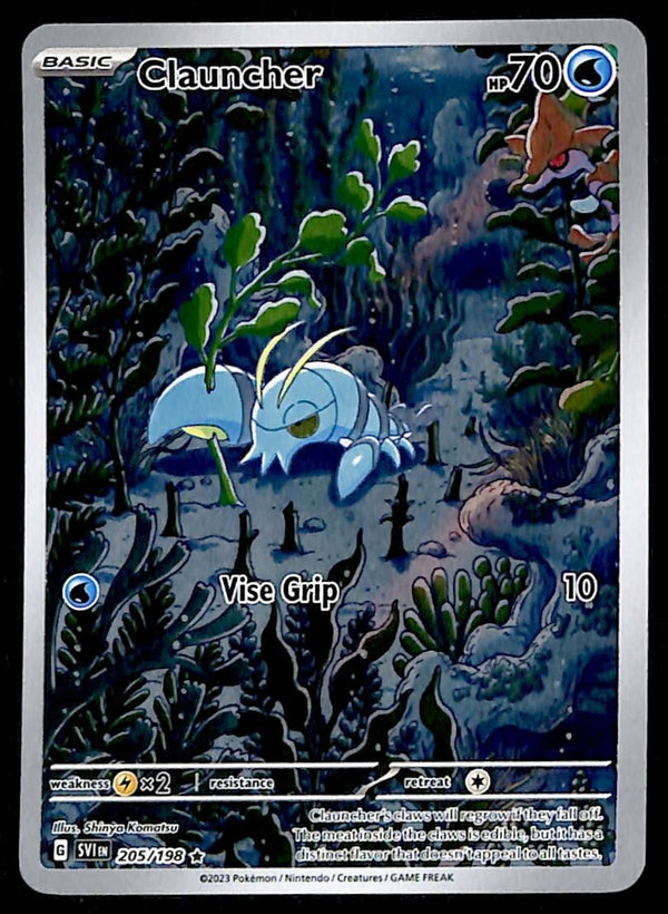 Clauncher Illistration Rare Scarlet & Violet Base 205/198, NM Pokemon Card