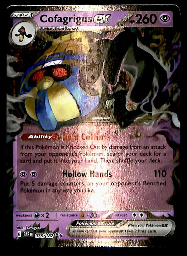 Cofagrigus ex Ultra Rare Paradox Rift 076/182, NM Pokemon Card