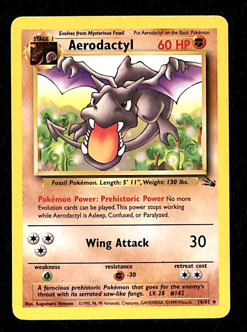 Aerodactyl Fossil EX, 16/62 Pokemon Card