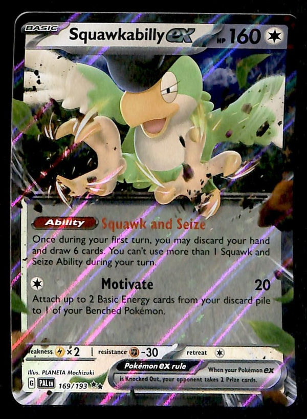 Squawkabilly ex Paldea Evolved 169/193, NM Pokemon Card