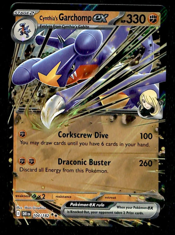 Cynithia's Garchomp ex Rare Destined Rivals 104/182, NM Pokemon Card