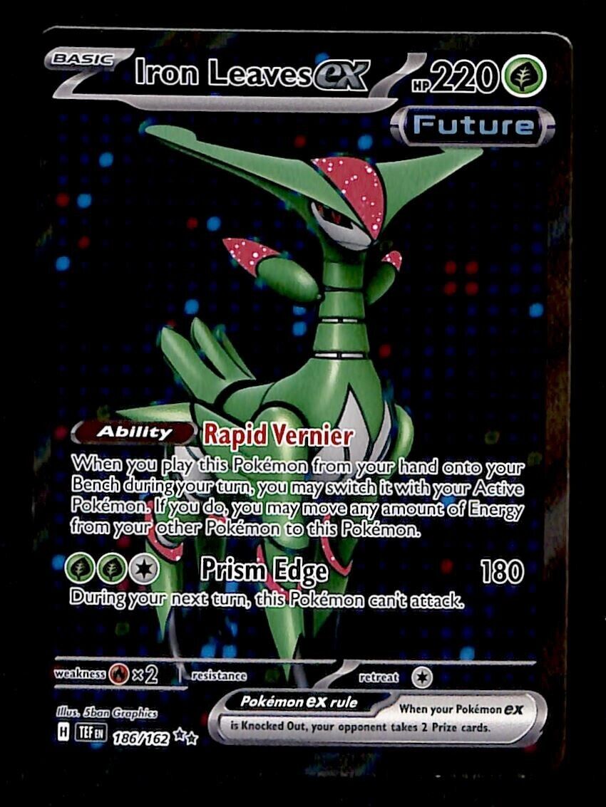 Iron Leaves EX Full Art Ultra Rare Temporal Forces 186/162, NM Pokemon Card