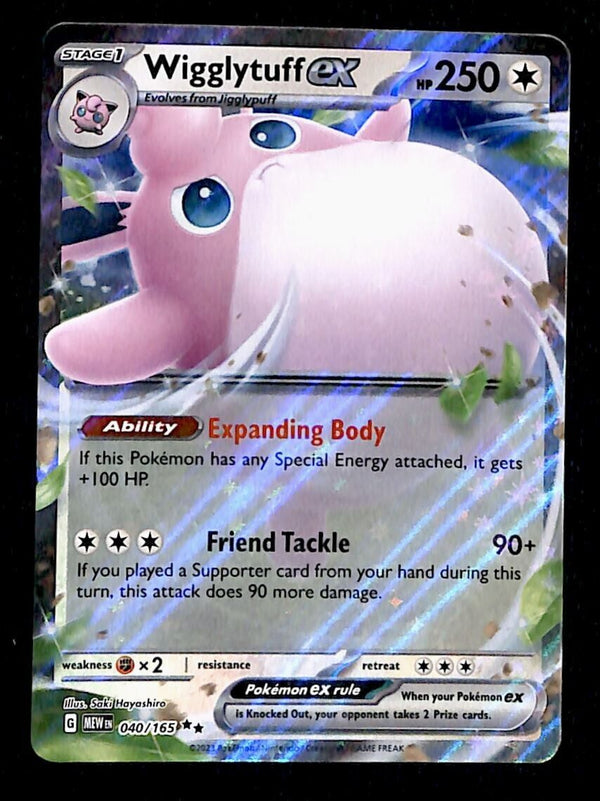 Wigglytuff ex Scarlet & Violet 151 040/165, NM Pokemon Card