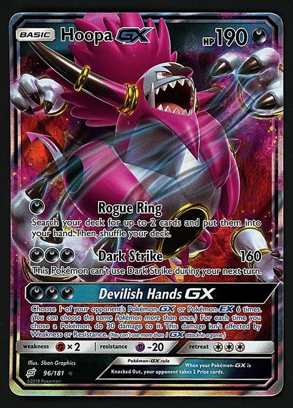 Hoopa GX Team Up 96/181, NM Pokemon Card
