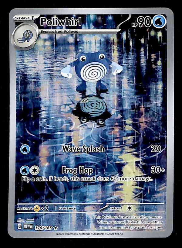 Poliwhirl Illustration Rare Scarlet & Violet 151 176/165, NM Pokemon C Poliwhirl Illustration Rare Scarlet & Violet 151 176/165, NM Pokemon C