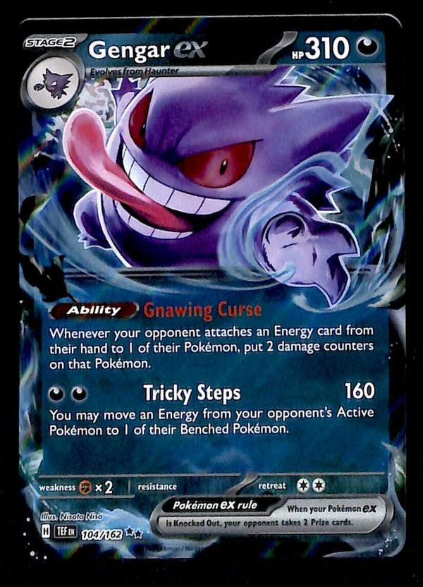 Gengar ex Ultra Rare Temporal Forces 104/162, NM Pokemon Card