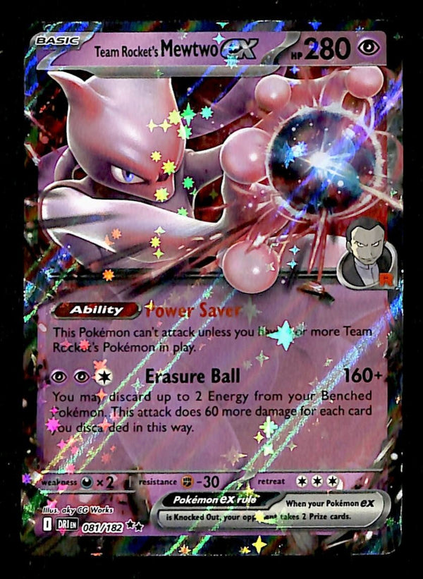 Team Rocket's Mewtwo ex Rare Destined Rivals 081/182, NM Pokemon Card