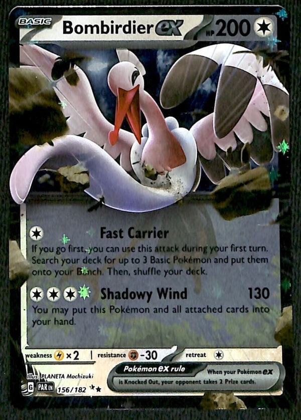 Bombirdier ex Ultra Rare Paradox Rift 156/182, NM Pokemon Card