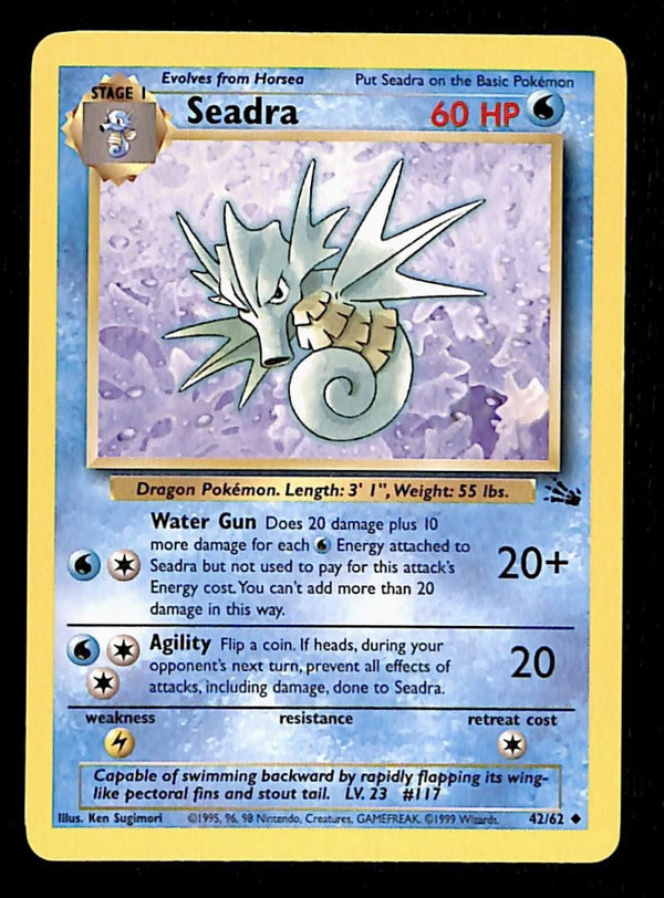 Seadra Fossil NM, 42/62 Pokemon Card