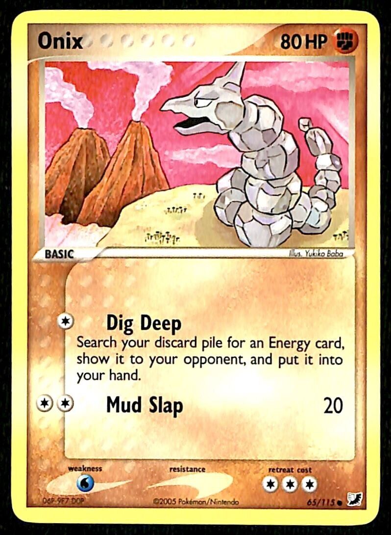 Onix Unseen Forces NM, 65/115 Pokemon Card