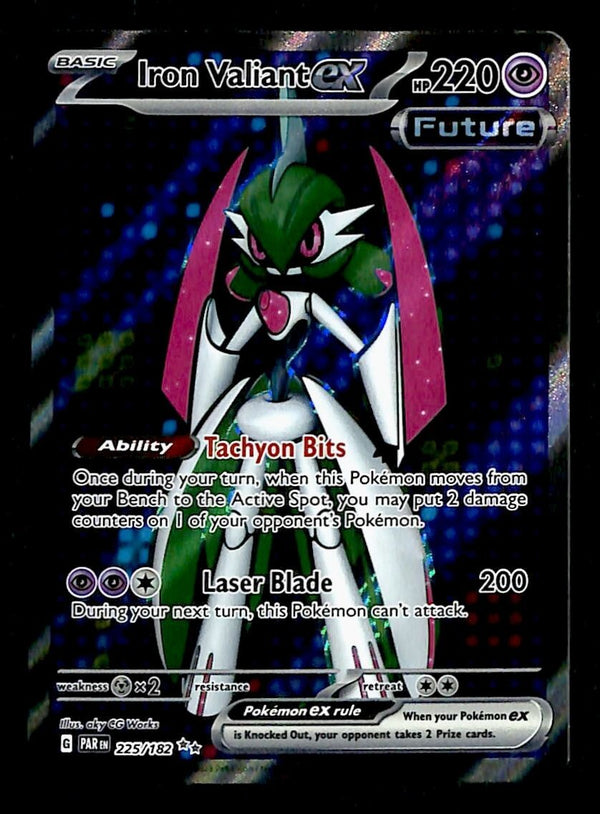 Iron Valiant ex Secret Rare Paradox Rift 225/182, NM Pokemon Card
