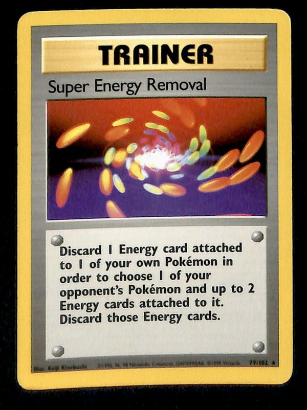 Super Energy Removal Base Set 1999 Unlimited VG, 79/102 Pokemon Card.