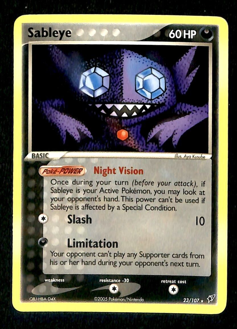 Sableye EX Deoxy NM, 23/107 Pokemon Card