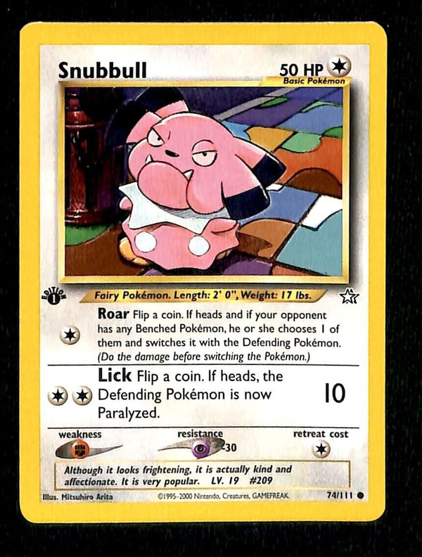 Snubbull 1st Edition Neo Genesis NM 74/111 Pokemon Card