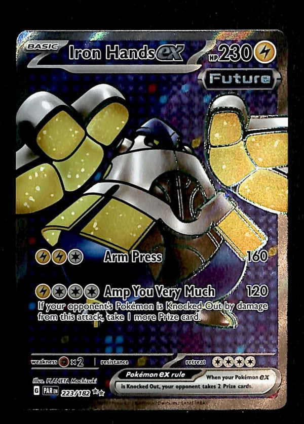 Iron Hands ex Full Art Secret Rare Paradox Rift 223/182, NM Pokemon Card