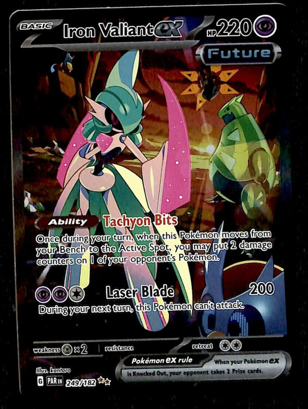 Iron Valiant ex Full Art Illistration Rare Paradox Rift 249/182, NM Po Iron Valiant ex Full Art Illistration Rare Paradox Rift 249/182, NM Po