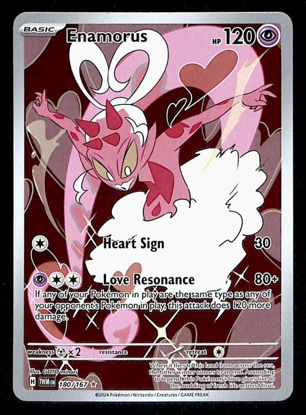 Enamorus Illustration Rare Twilight Masquerade 180/167, NM Pokemon Card