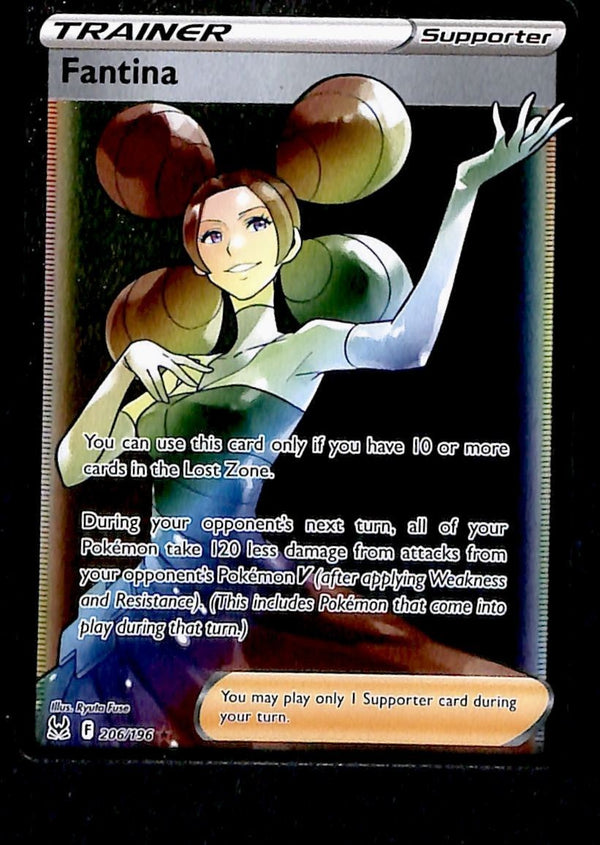Fantina Rainbow Rare Lost Origin 206/196, NM Pokemon Card