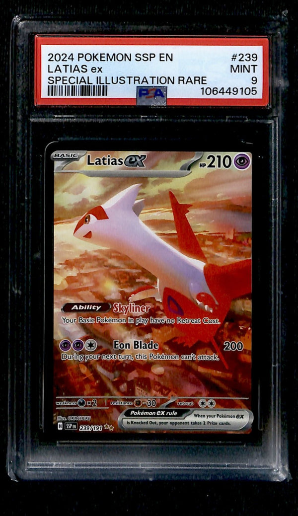Latias ex SIR Surging Sparks 239/191, PSA 9 Pokemon Card