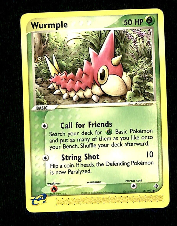 Wurmple EX Dragon NM, 81/97 Pokemon Card