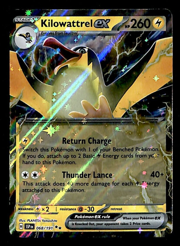 Kilowattrel EX Ultra Rare Surging Sparks 068/191, NM Pokemon Card Kilowattrel EX Ultra Rare Surging Sparks 068/191, NM Pokemon Card