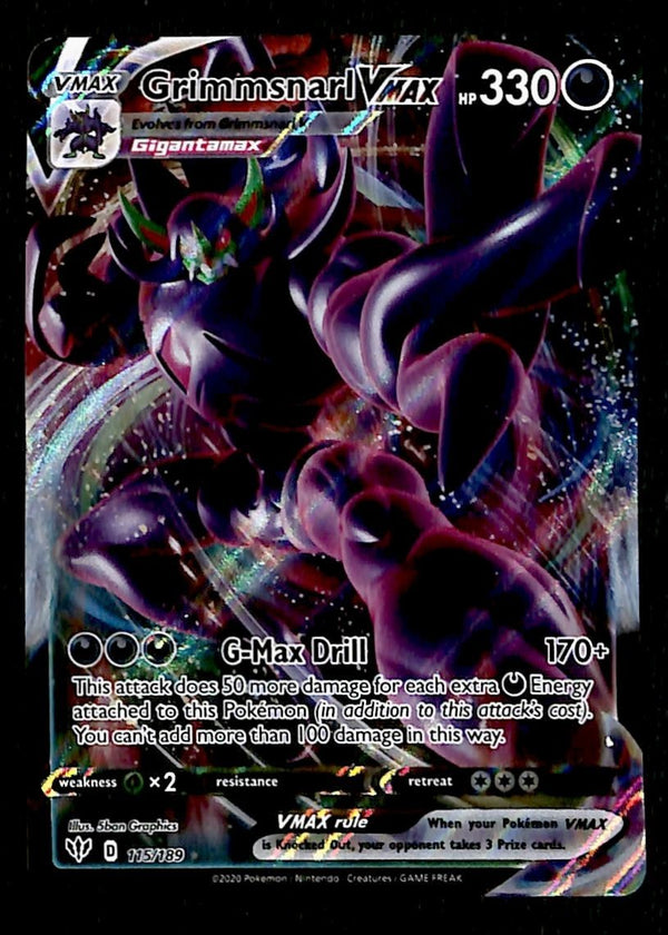 Grimmsnarl Vmax Darkness Ablaze 115/189, NM Pokemon Card