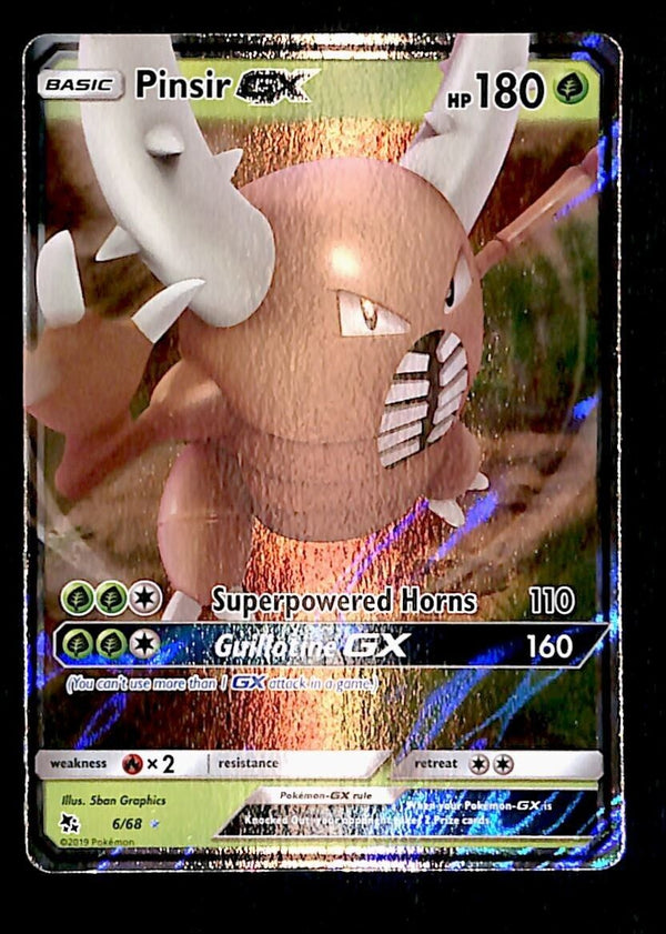 Pinsir GX Ultra Rare Hidden Fates 6/68, NM Pokemon Card Pinsir GX Ultra Rare Hidden Fates 6/68, NM Pokemon Card