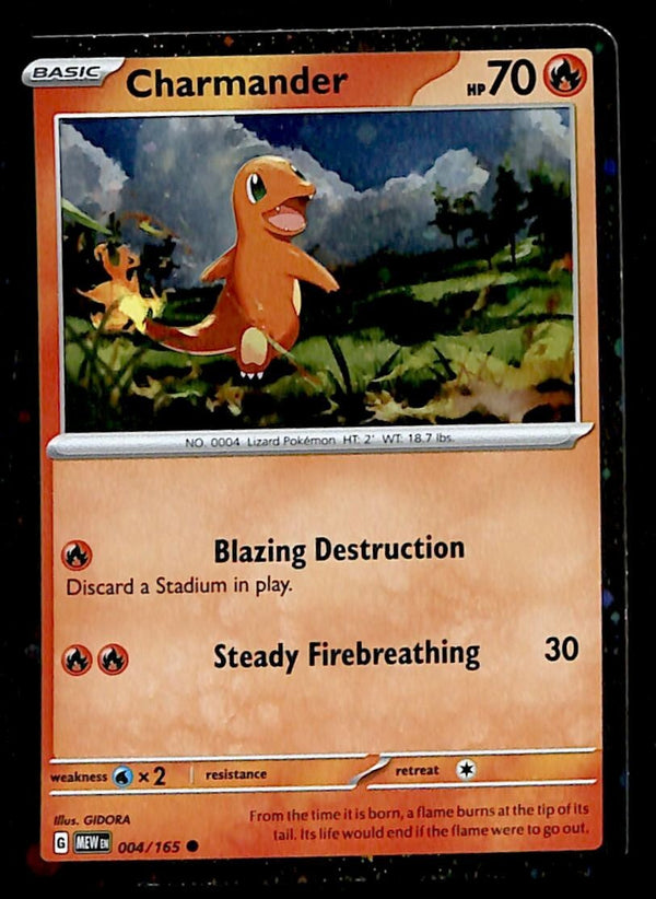 Charmander Cosmos Holo Scarlet & Violet 151 004/165, NM Pokemon Card