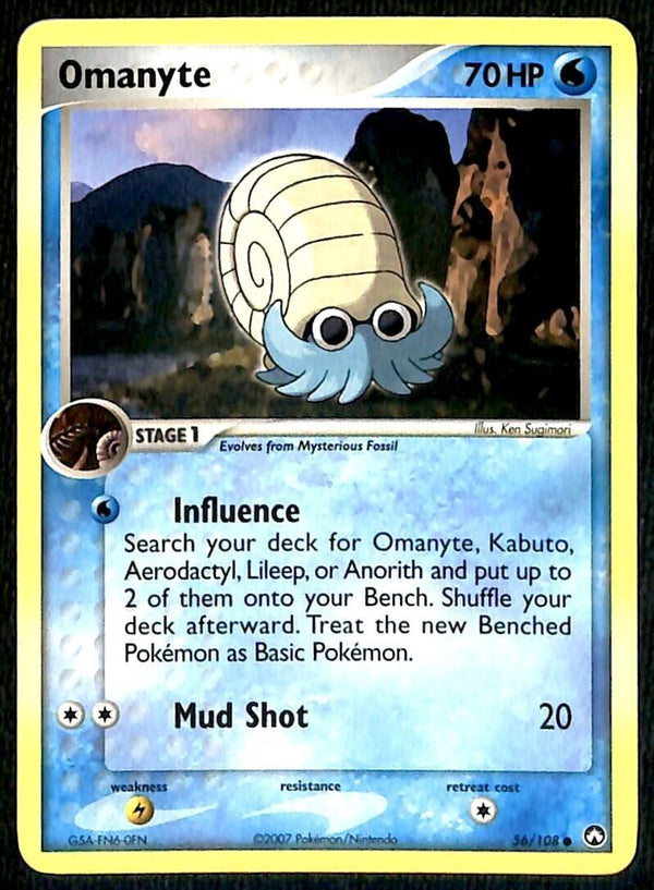 Omanyte Power Keepers EX, 56/108 Pokemon Card