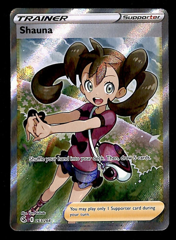 Shauna Full Art Trainer Fusion Strike 263/264, NM Pokemon Card
