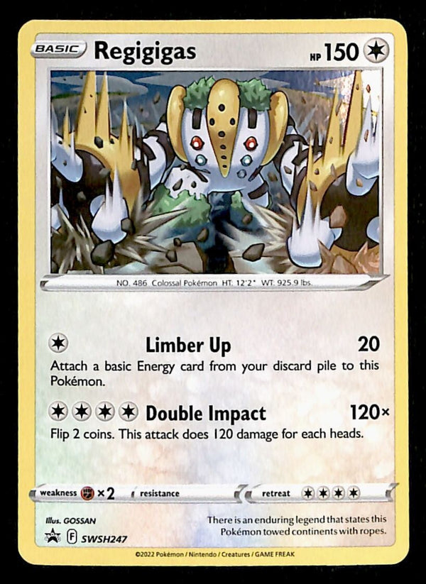 Regigigas V Black Star Promo SWSH247, NM Pokemon Card