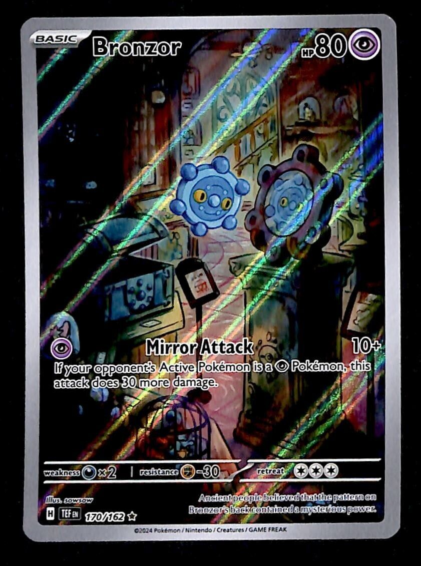 Bronzor Illustrator Rare Temporal Forces 170/162, NM Pokemon Card