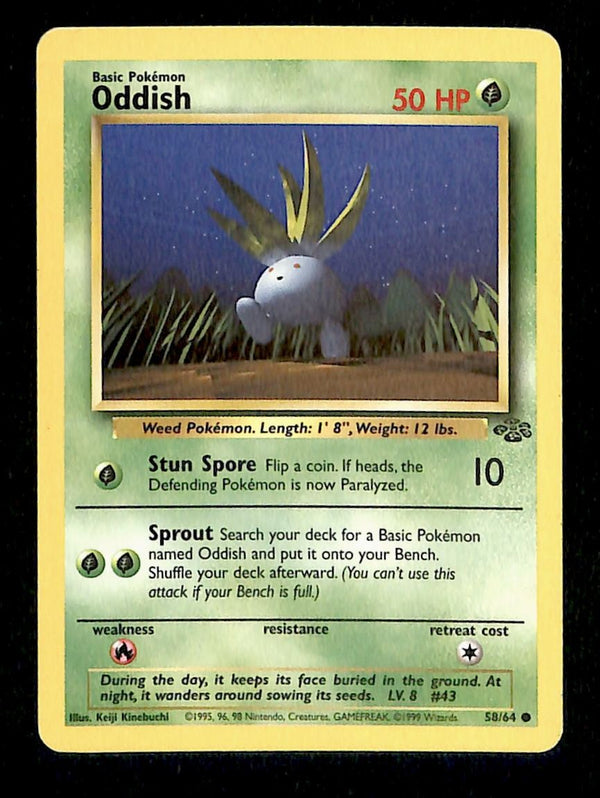 Oddish Jungle LP, 58/64 Pokemon Card