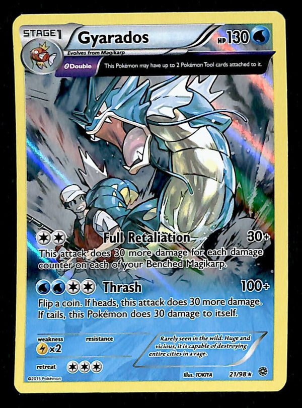 Gyarados Full Art Ancient Origins 21/98, EX Pokemon Card Gyarados Full Art Ancient Origins 21/98, EX Pokemon Card