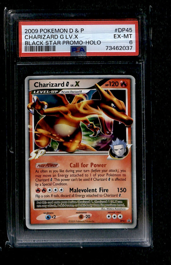 Charizard G LV.X Black Star Promo DP45, PSA 6 Pokemon Card