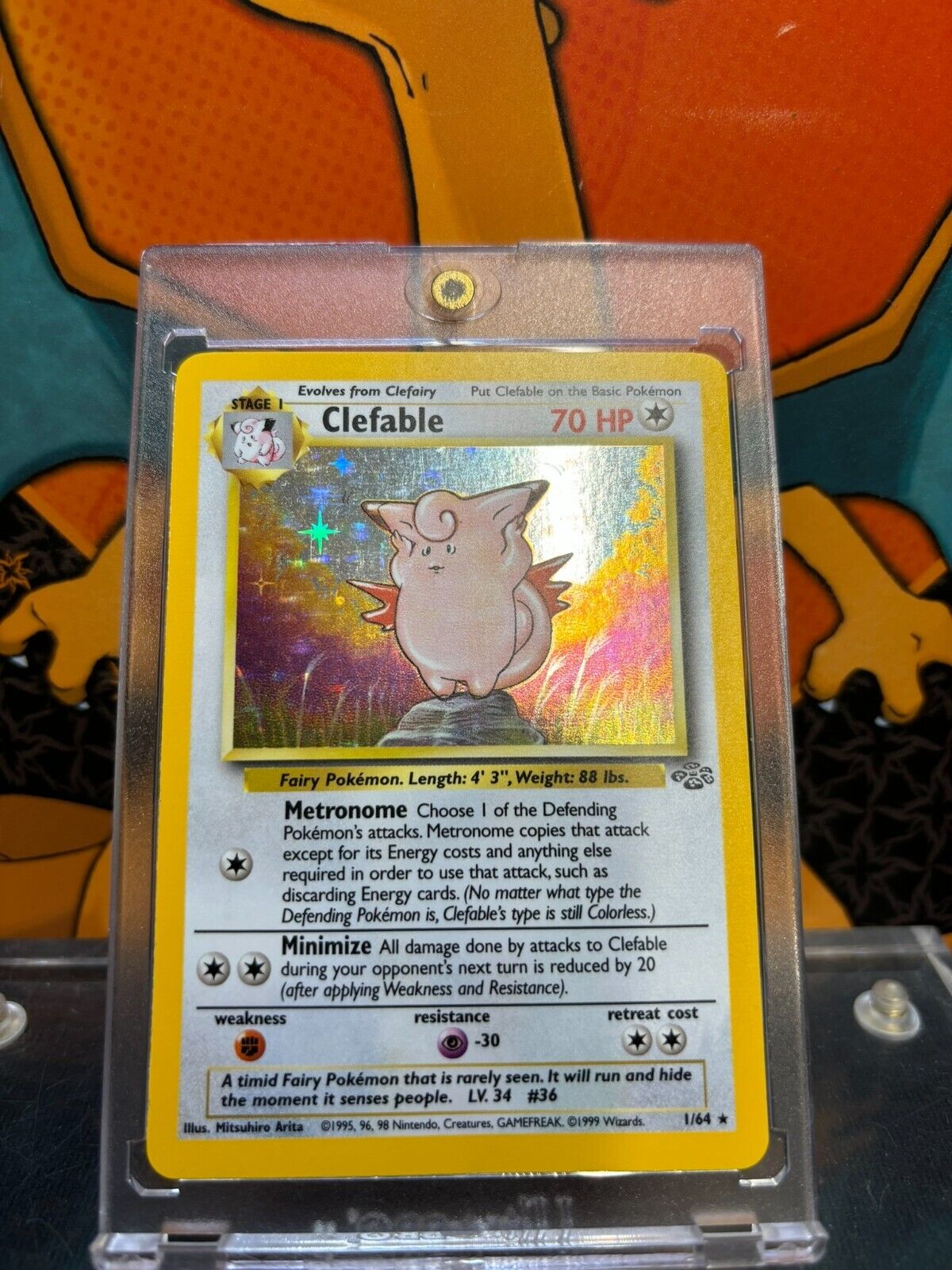 Clafable Holo Jungle EX, 1/64 Pokemon Card