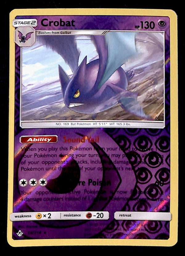 Crobat Reverse Holo Unbroken Bonds 66/214, NM Pokemon Card