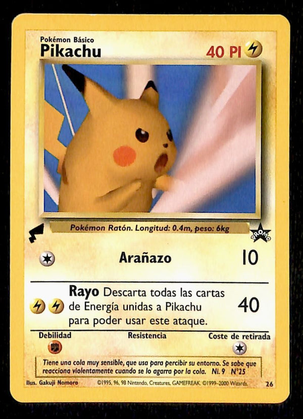 Pikachu World Collection Spanish Black Star Promo 26, NM Pokemon Card