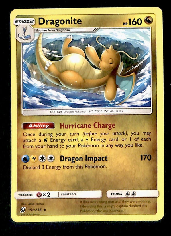 Dragonite Unified Minds 151/236, NM Pokemon Card