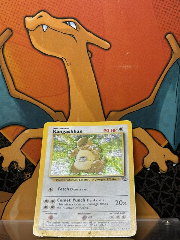 Kangaskhan Holo Jungle VG, 5/64 Pokemon Card.