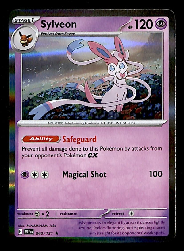 Sylveon Holo Prismatic Evoloutions 040/131, NM Pokemon Card