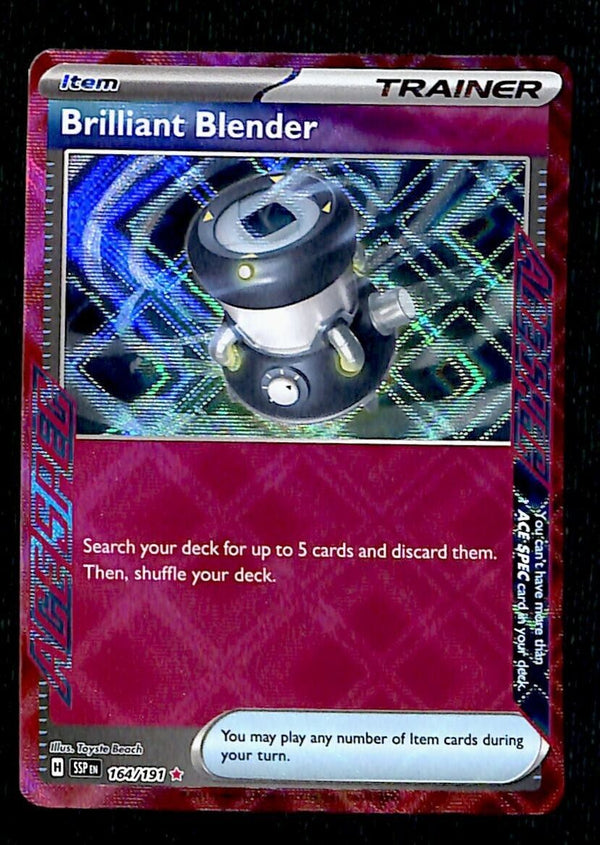 Brilliant Blender Ace Spec Surging Sparks 164/191, NM Pokemon Card Brilliant Blender Ace Spec Surging Sparks 164/191, NM Pokemon Card